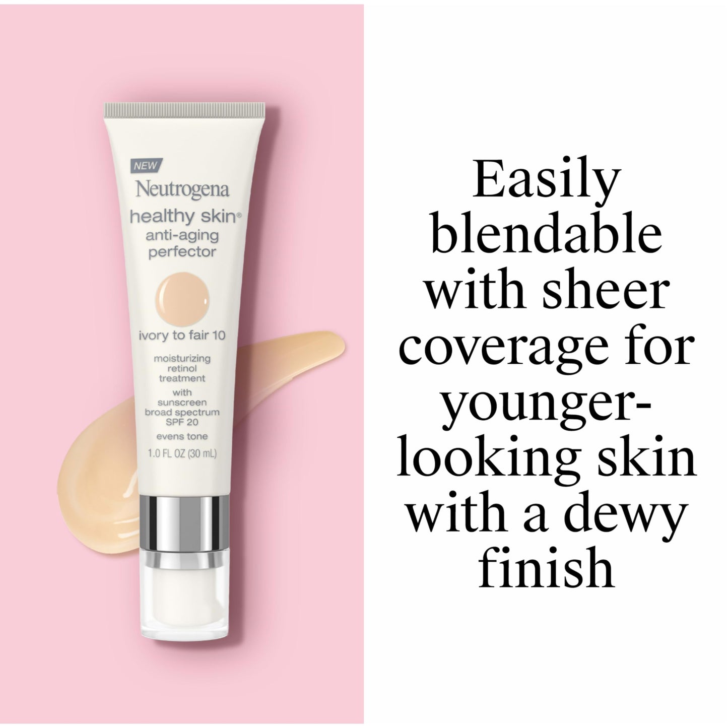 Neutrogena Healthy Skin Anti-Aging Perfector Tinted Facial Moisturizer and Retinol Treatment with Broad Spectrum SPF 20 Sunscreen with Titanium Beauty & Personal Care Neutrogena