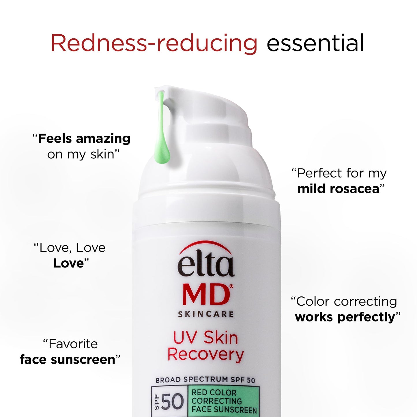 EltaMD UV Skin Recovery Green Tint All Mineral, Redness Reduction, Sensitive Skin Face Sunscreen SPF 50 Beauty & Personal Care EltaMD