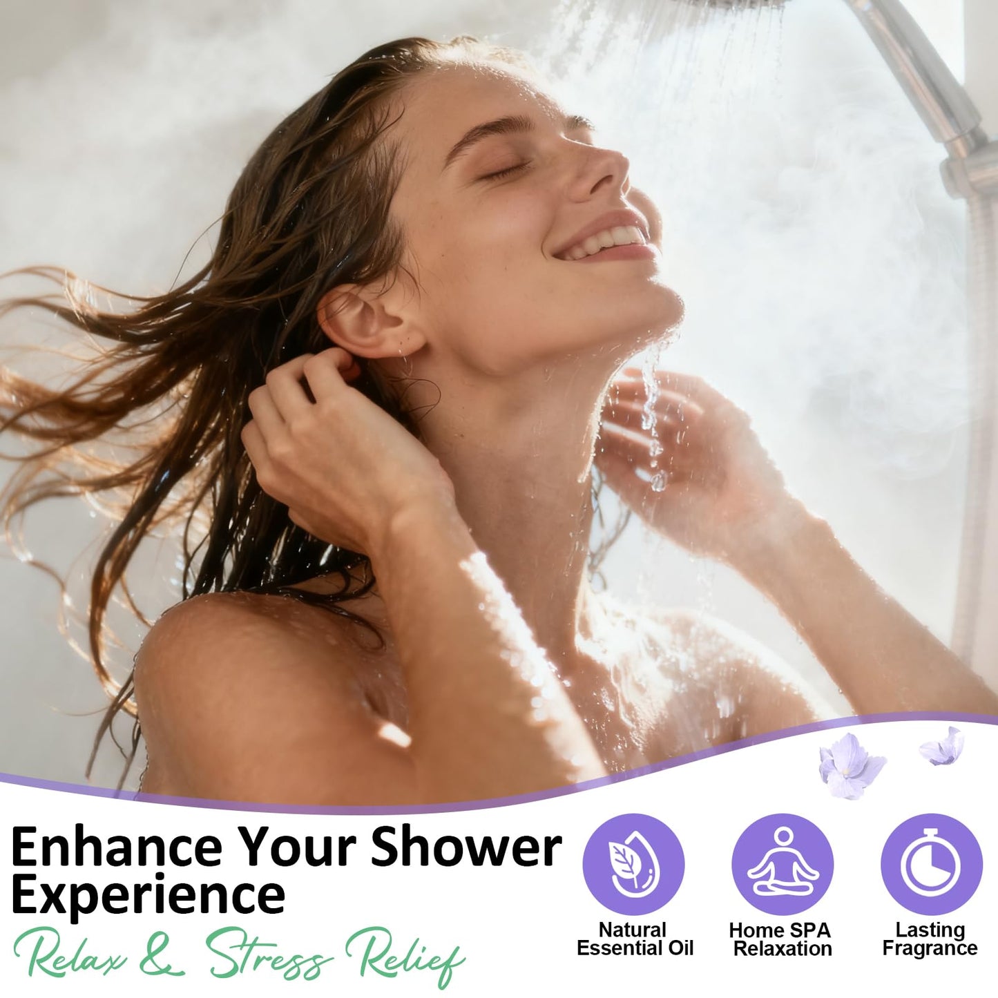 Shower Steamers Aromatherapy Birthday Gifts for Women - 8 Pack Shower Bombs with Natural Essential Oils, Self Care Relaxation Home Spa Gifts for Mom Beauty and Personal Care RUSEMLE