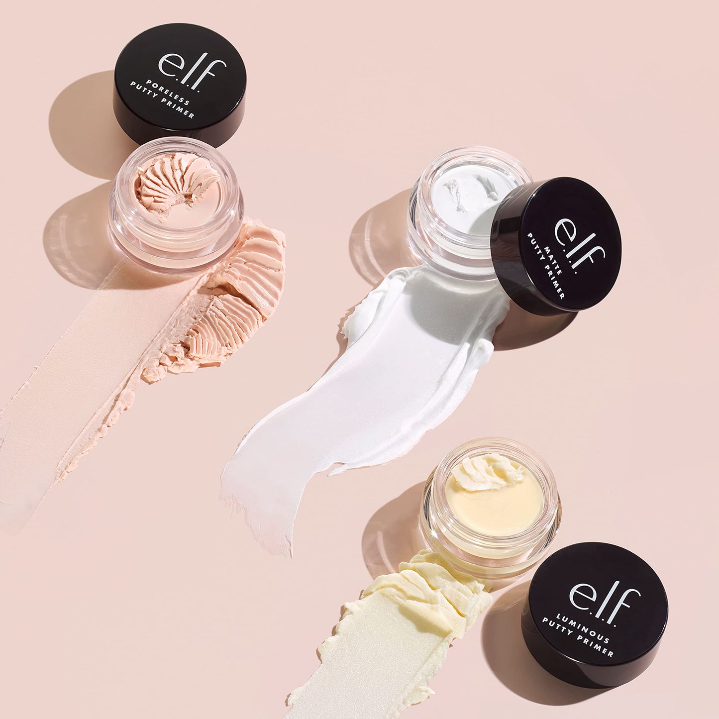 e.l.f. Cosmetics Putty Primer Trio, Includes Poreless Putty, Matte Putty & Luminous Putty, Travel Size, 0.14 Oz (4g) Each, 0.14 ounces Beauty & Personal Care e.l.f.