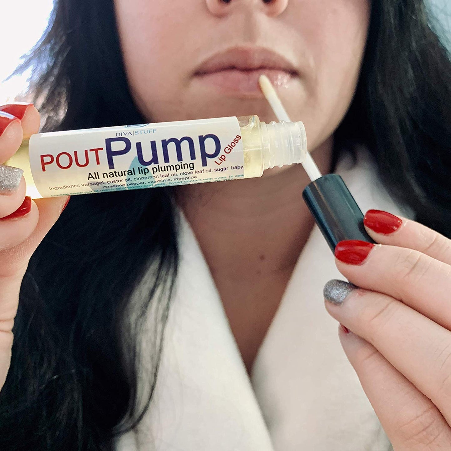 Diva Stuff Pout Pump, All Natural Lip Plumping & Conditioning Gloss Beauty & Personal Care Diva Stuff