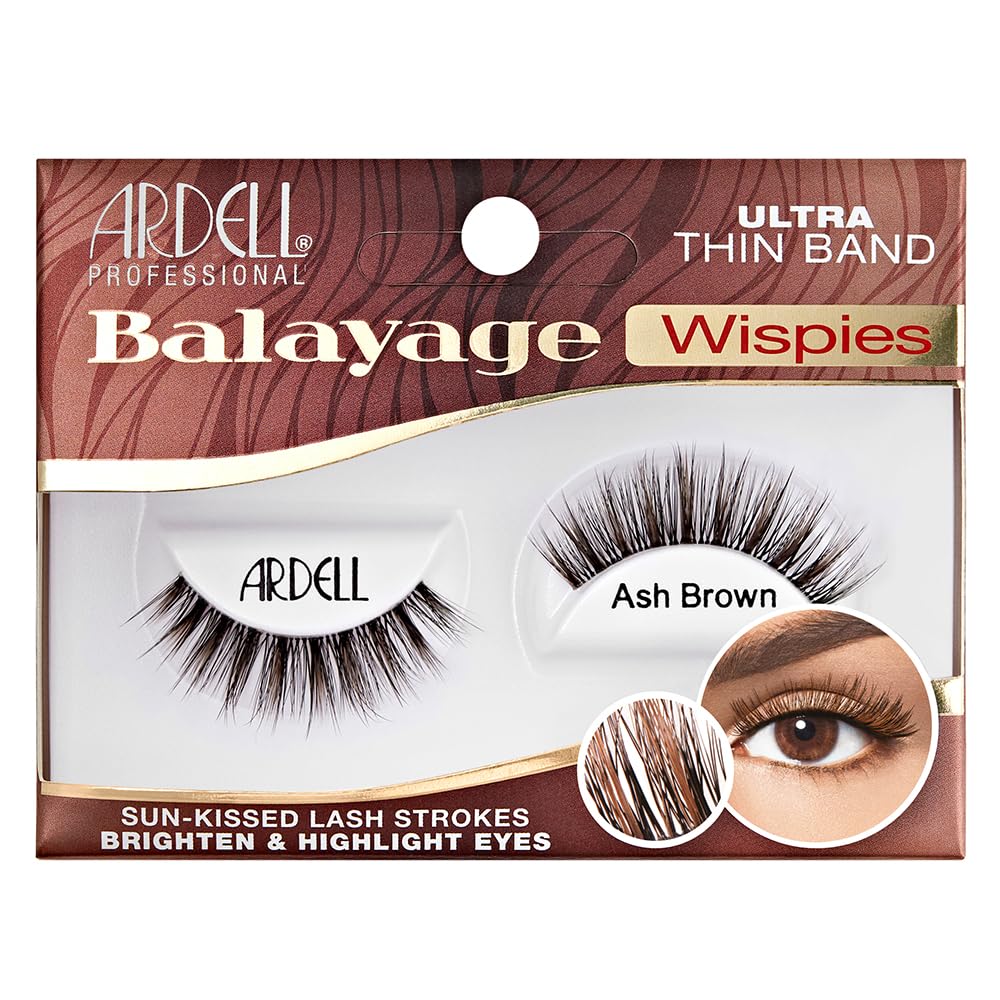 Ardell Balayage Wispies Ash Brown False Eyelashes, 1 Pair