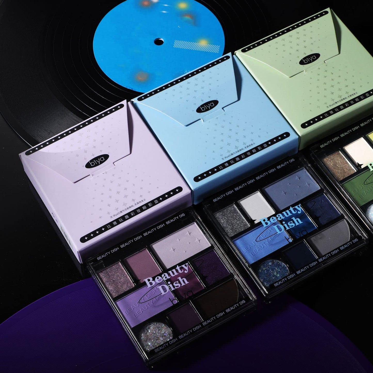 9 Colors Pearlescent Eyeshadow Palette, Purple Smoky Eye Shadow Palette, Matte Shimmer Longwearing Highly Pigmented Reflective Powder Palet Beauty & Personal Care BSMKCL