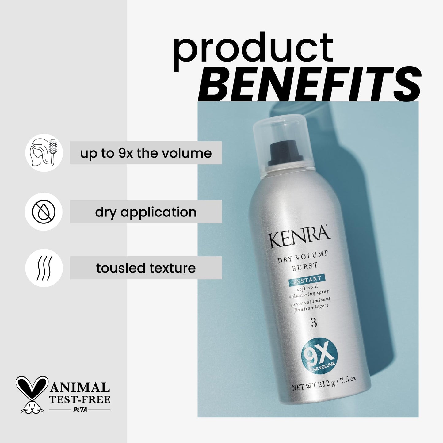 Kenra Professional Dry Volume Burst 3 | Instant Volume Hairspray | Soft Hold Volumizing Spray | Dry Application | All Hair Types | 7.5 oz Beauty & Personal Care Kenra