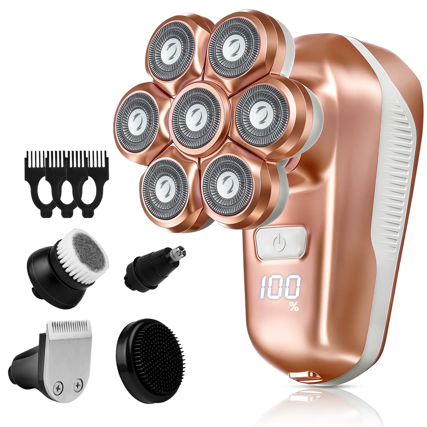 SPOTLESE Electric Razors for Women, 5-in-1 Electric Shaver with 7D Magnetic Head, IPX7 Waterproof Wet Dry Hair Remover with LED Display, Travel Lock Beauty and Personal Care Spotlese