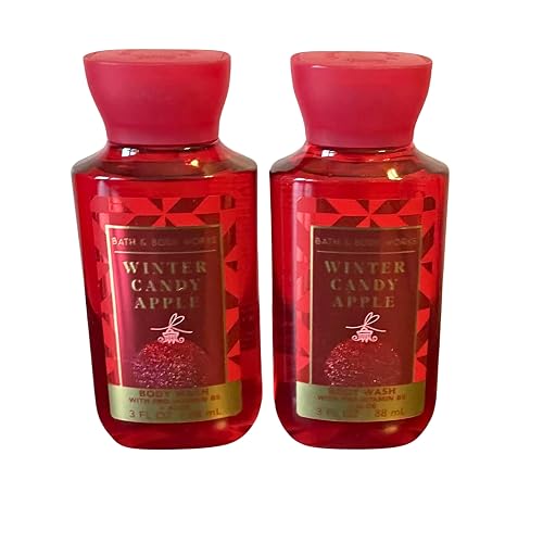 Bath & Body Works Mini Travel Size Shower Gel, Pack of 2, 3oz Each (Winter Candy Apple) Beauty & Personal Care Bath & Body Works