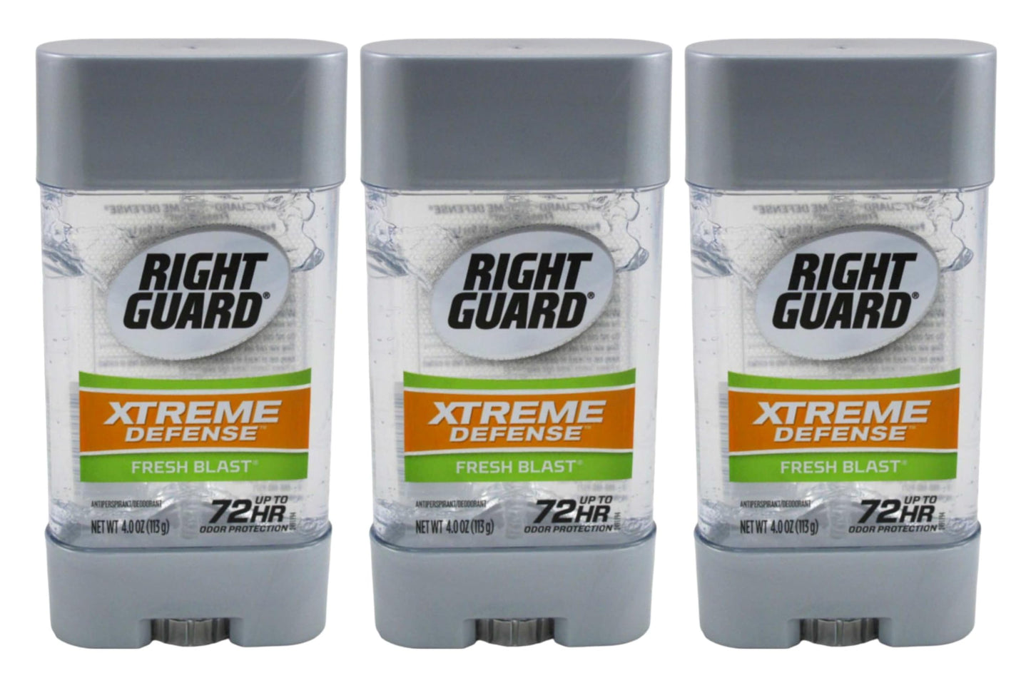 Right Guard Xtreme Defense Fresh Blast Gel 4 Ounce 72Hr (Pack of 3) Beauty and Personal Care Right Guard