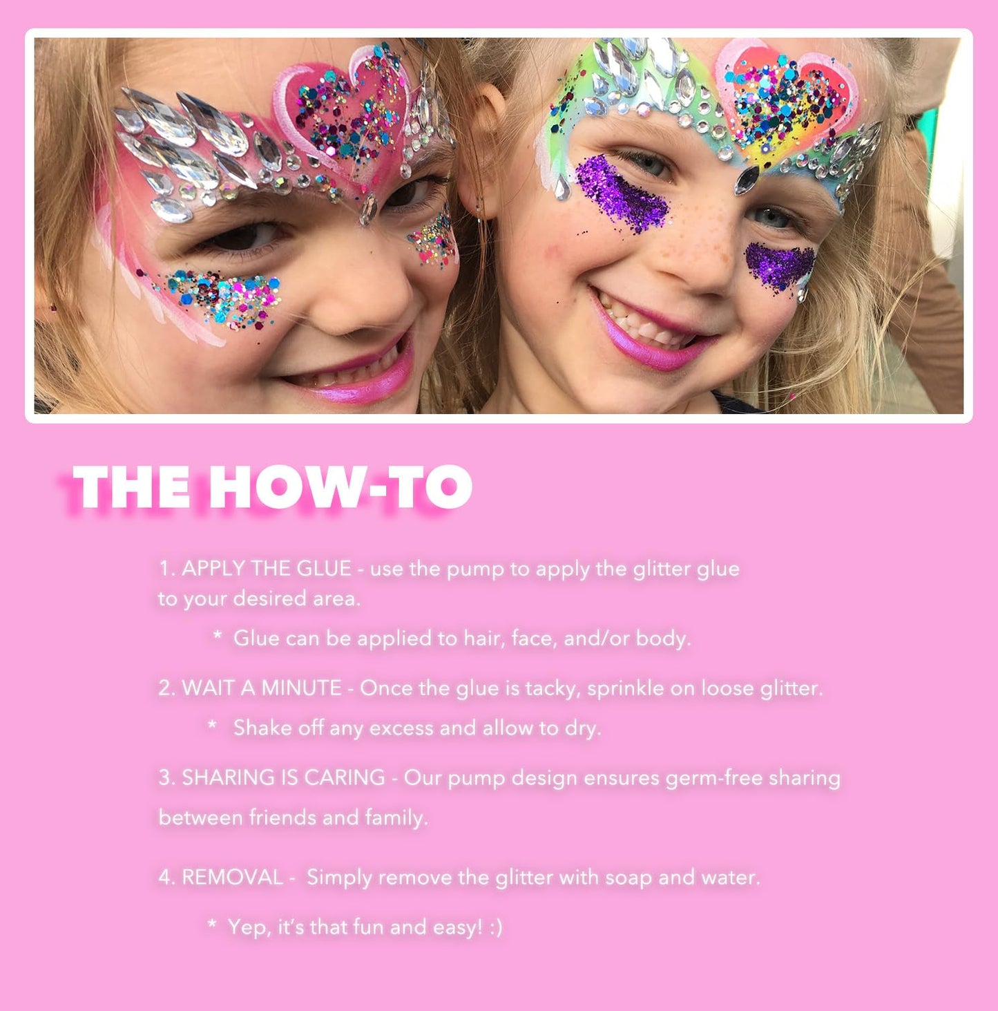 Pink - Holographic Chunky Glitter Gel for Body, Face, Hair - Vegan & Cruelty Free - Electric Bliss Beauty - Uses Include: Festival Rave Makeup Beauty & Personal Care Electric Bliss Beauty