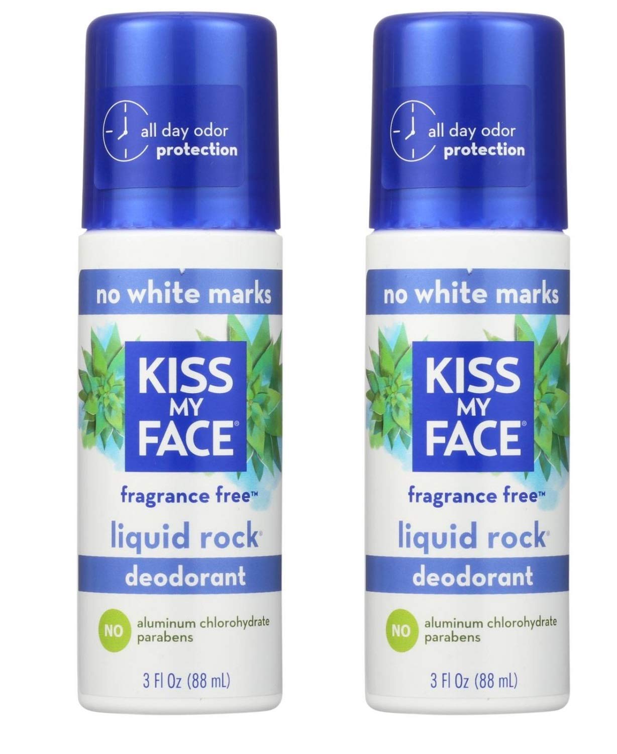Kiss My Face Paraben Free Liquid Rock Roll-On Deodorant, Fragrance Free, 3 Fl Oz (Pack of 2) Beauty & Personal Care Kiss My Face