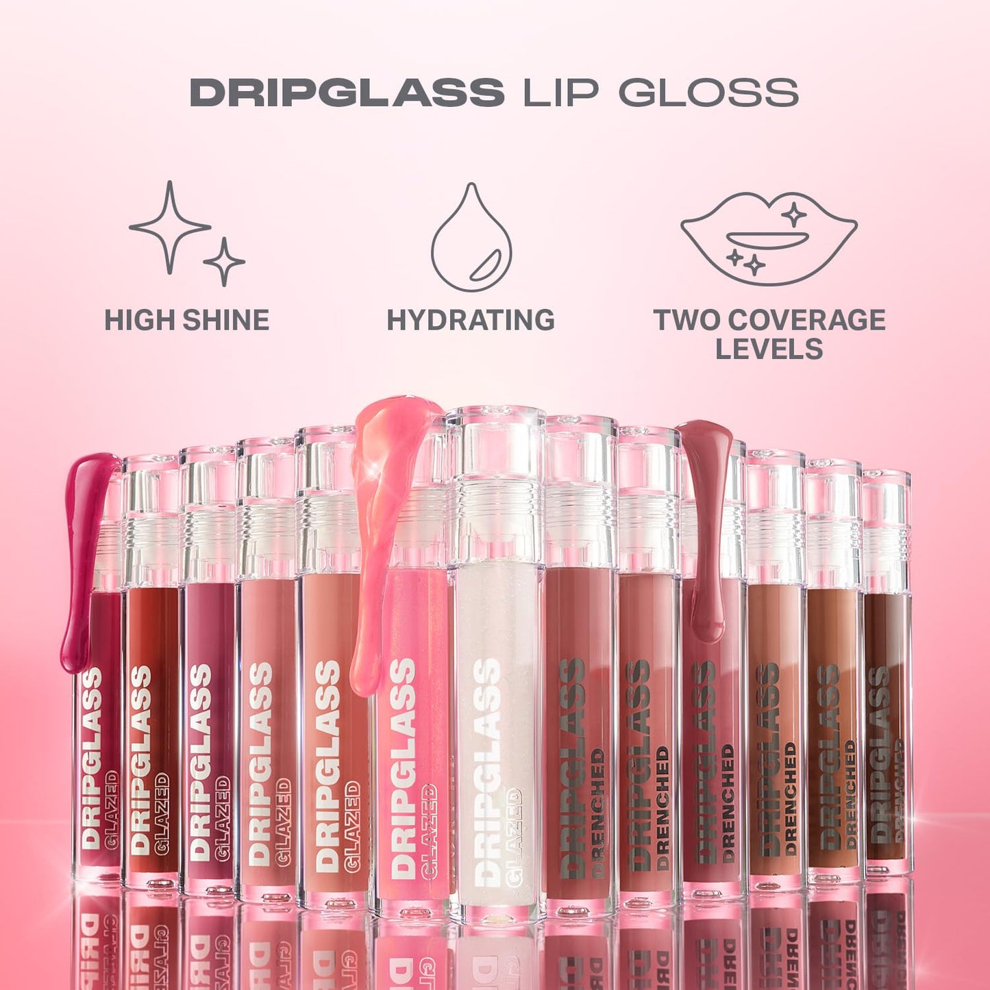 MORPHE Dripglass High Shine Lip Gloss - Semi-Sheer or Full Coverage Lip Color with Glass-Like Shine and Nonsticky Finish - Infused With Squalane Beauty & Personal Care MORPHE