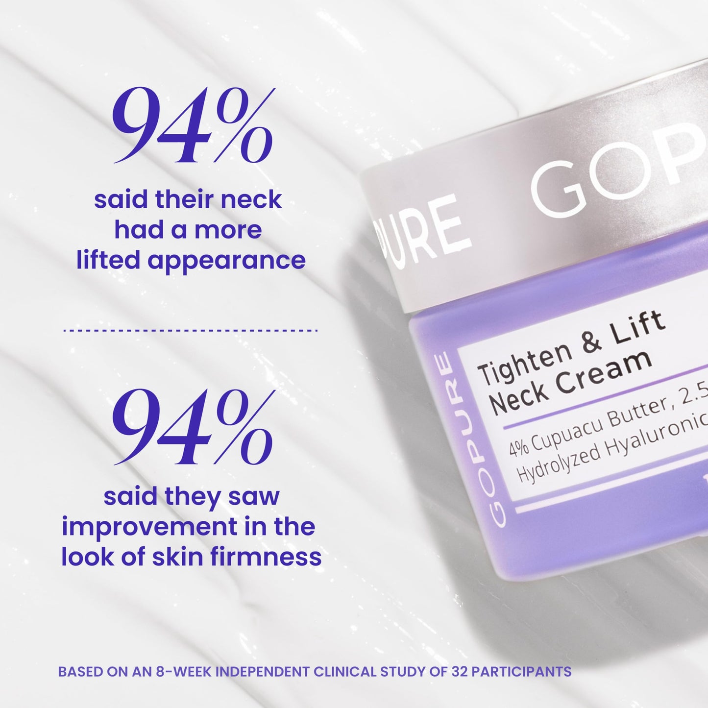 goPure Tighten & Lift Neck & Chest Moisturizer Cream for Visibly Firming, Tightening and Lifting the Look of Wrinkles & Crepey Skin, 1.7oz Beauty and Personal Care goPure