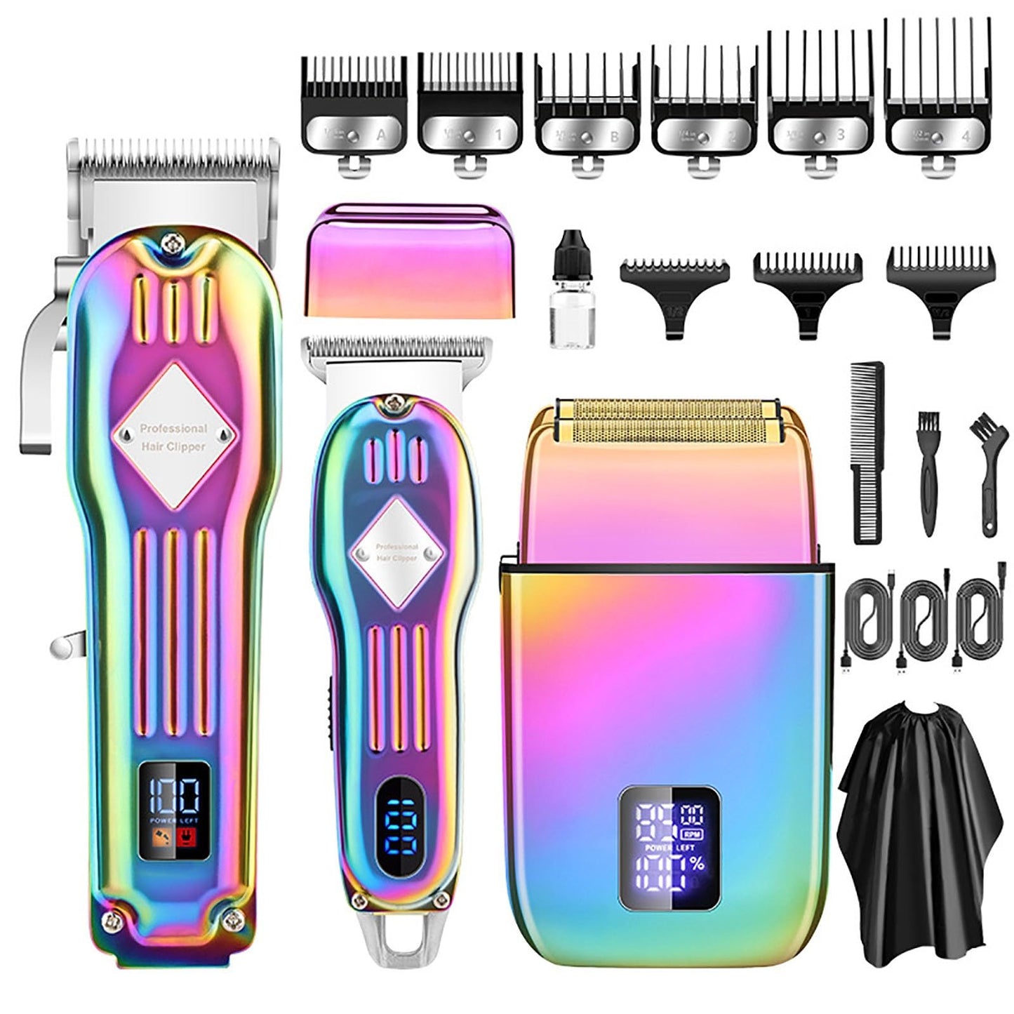 QDKVTNDJZ T Blade Hair Beard Trimmer Kit, Upgrade LCD Digital Hairdresser Cordless Clippers Barber Men’s Grooming with Display, Ideal Surprise Beauty and Personal Care QDKVTNDJZ