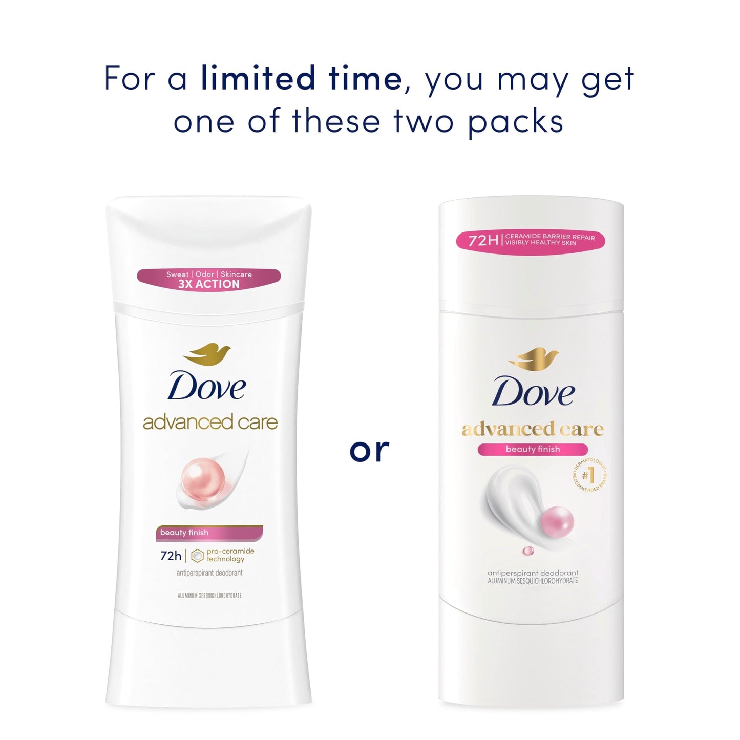 Dove Advanced Care Anti-Perspirant Deodorant, Beauty Finish 2.6 oz (Pack of 3) Beauty and Personal Care Dove
