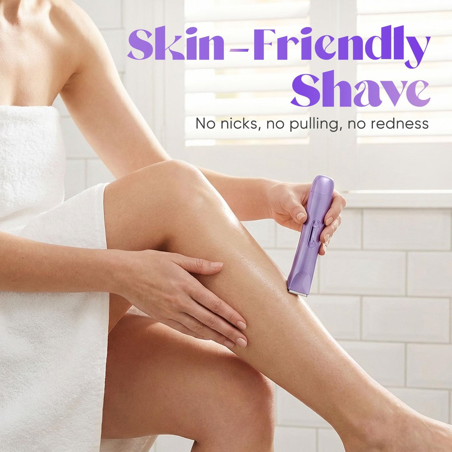 Bikini Trimmer for Women, 2 in 1 Dual Head Electric Razors, IPX7 Waterproof & Painless Shaver, Cordless Pubic Hair Trimmer for Leg Face Underarm Body Beauty and Personal Care RICAF