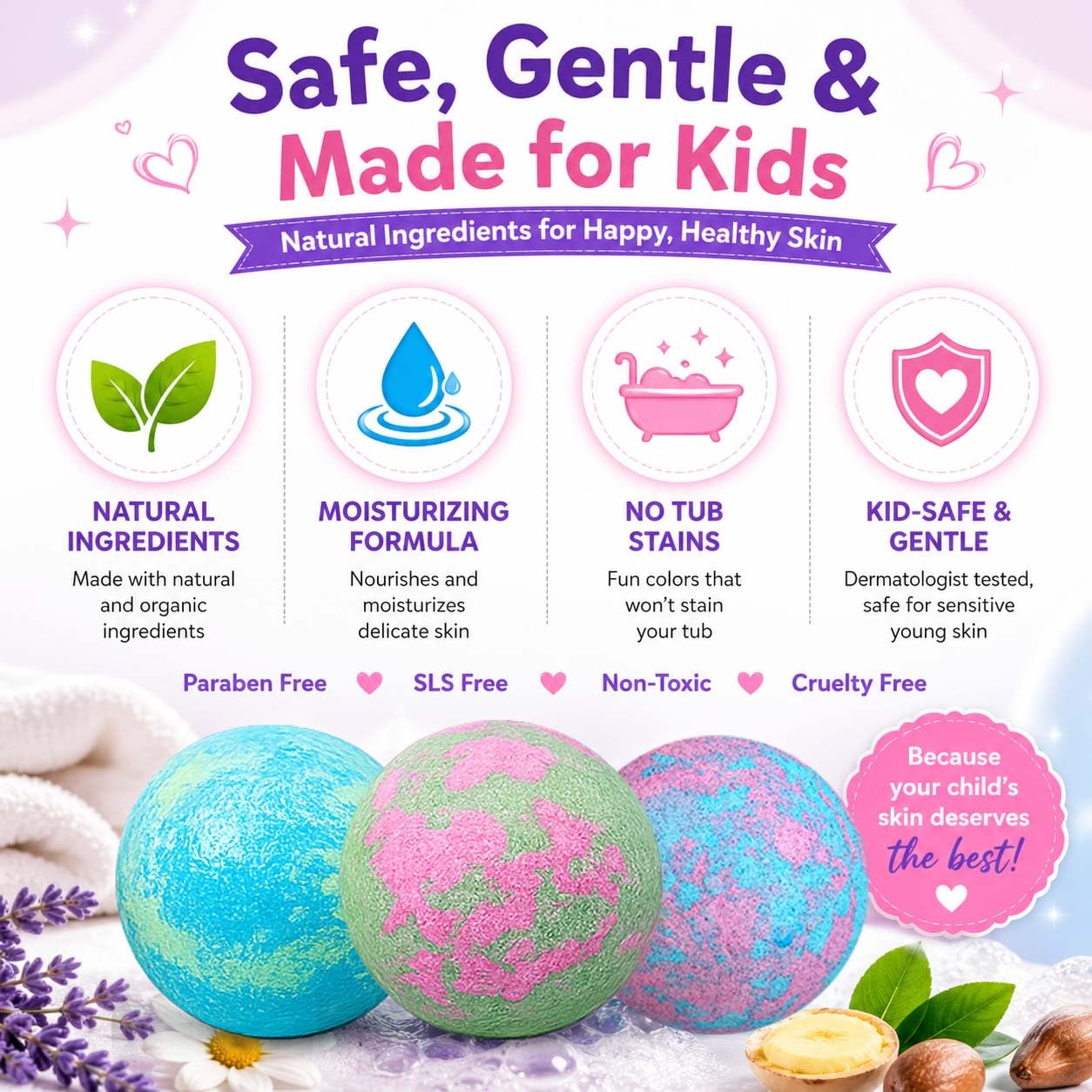 Bath Bombs for Kids with Surprise Inside, Unicorn Bath Bombs for Girls with Jewelry & Jewelry Box for Kids - Organic, Skin Moisturizing, Natural Beauty and Personal Care Mineral Me California