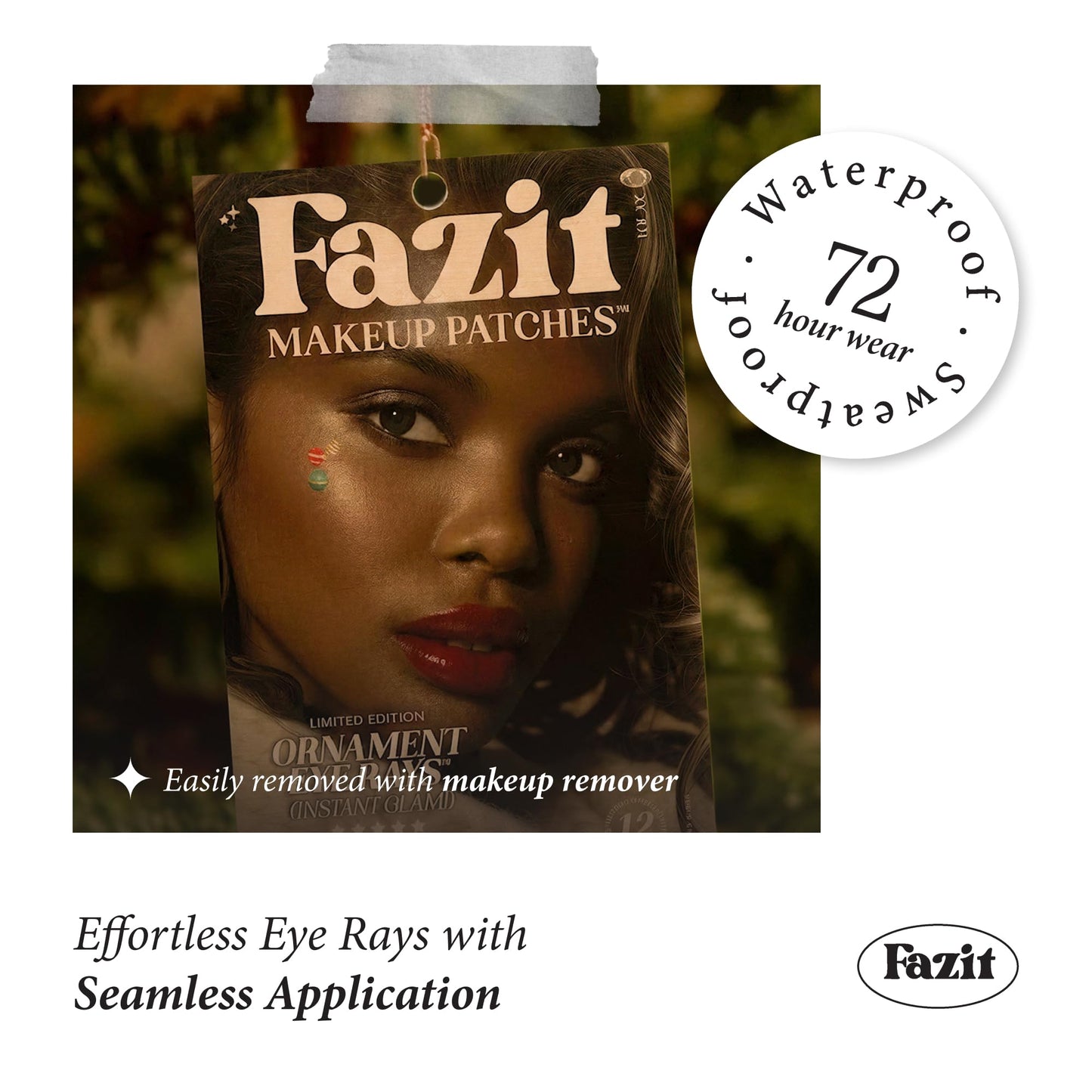 Fazit Makeup Patches - Ornament Eye Rays - Glow Up Make-Up Patches - Cute Glitter Makeup Accessories for Women - Cosmetic Glitter for Face Beauty & Personal Care Fazit