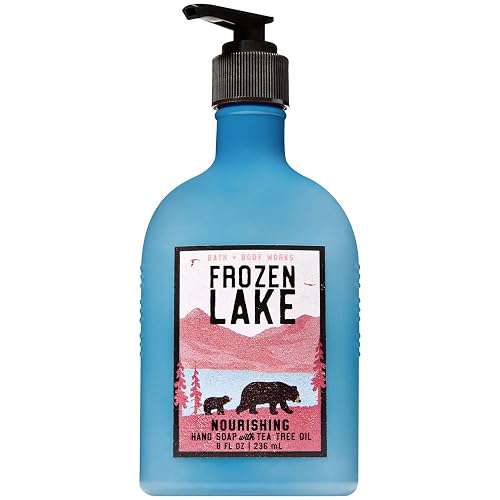 Bath & Body Works FROZEN LAKE Hand Soap with Tea Tree Oil 8 Fluid Ounce (2018 Edition) Beauty & Personal Care Bath & Body Works