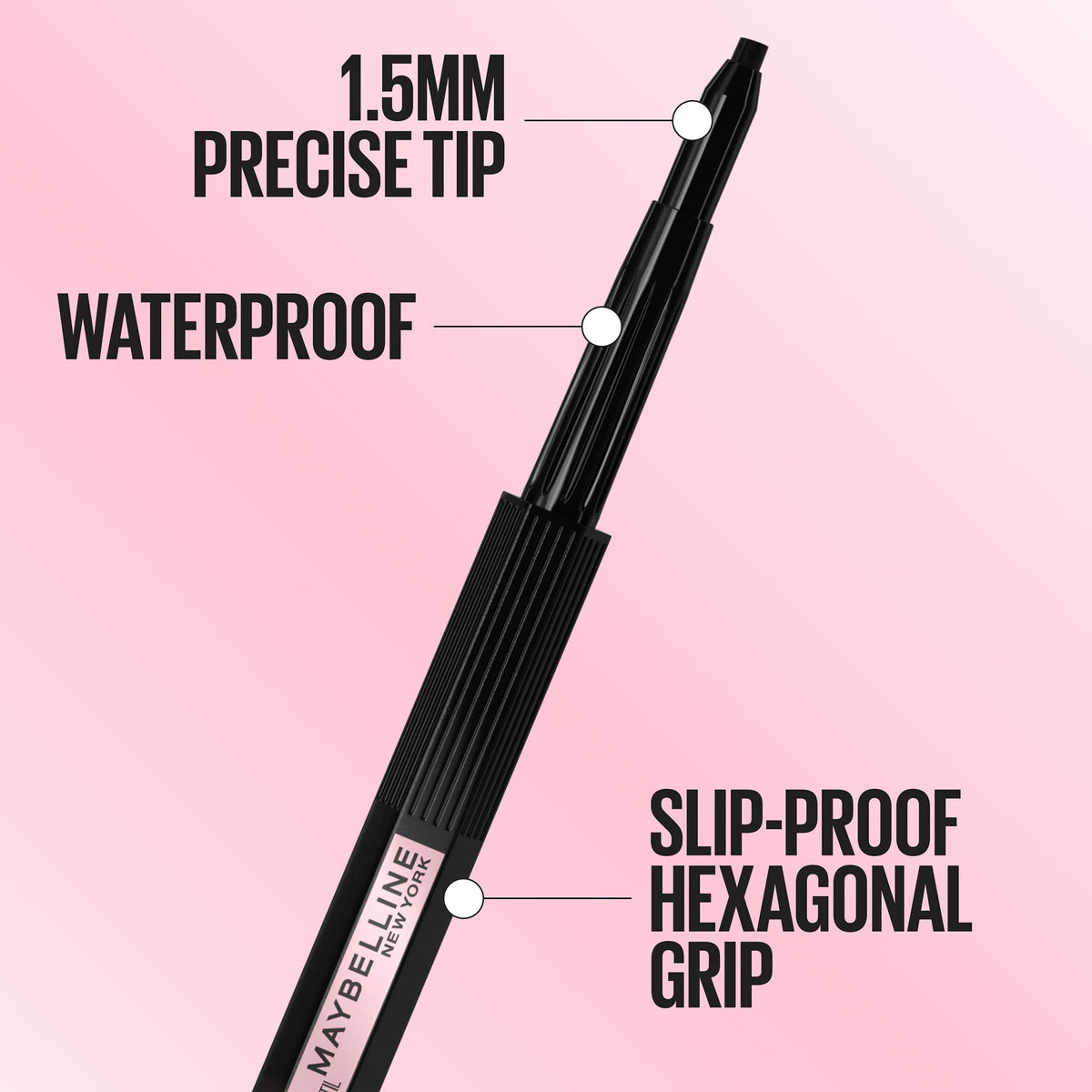 Maybelline New York Hyper Easy No Slip Pencil Eyeliner Makeup, Black, 0.001 oz. Beauty & Personal Care MAYBELLINE