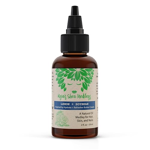 Multiuse Lemon + Soybean Oil Medley for Face, Body, and Hair - Natural Soya Bean Oil, Shea Nut Oil, Lemon Essential Oil, and Vitamin E - Seals in Beauty & Personal Care Kyra's Shea Medleys
