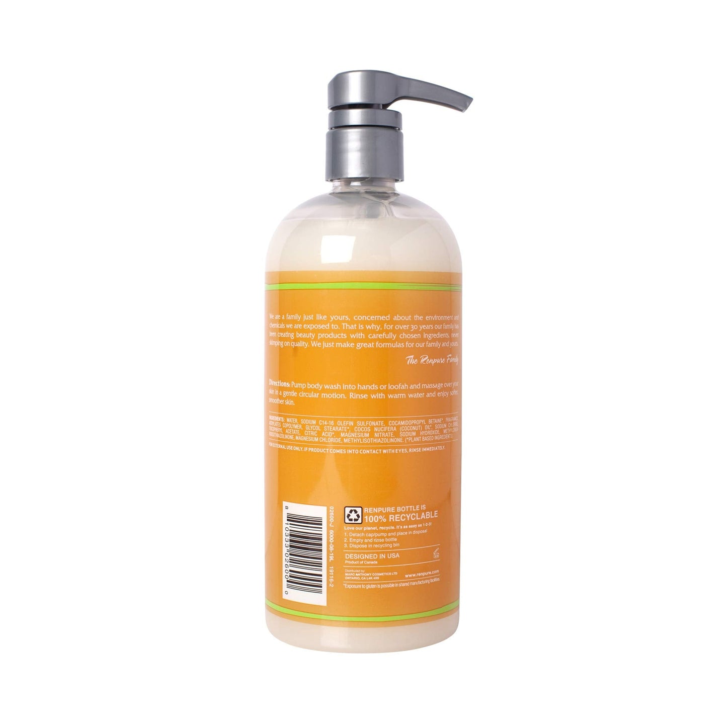 RENPURE Coconut Milk & Vitamin E Body Wash, 24 Fl Oz Beauty & Personal Care RENPURE