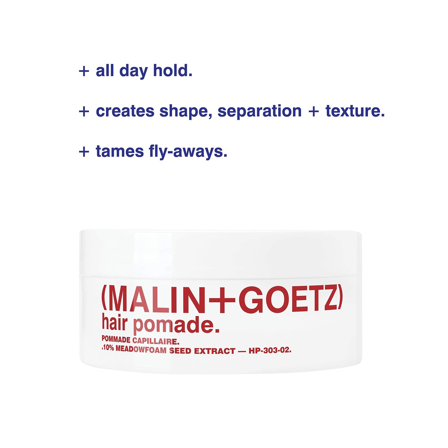 MALIN+GOETZ Hair Pomade | Firm Hold Styling for Volume, Shape & Texture | Beeswax, Meadowfoam, Cannabis & Soybean Oils | Tames Flyaways + Smooths Ends Beauty & Personal Care MALIN+GOETZ