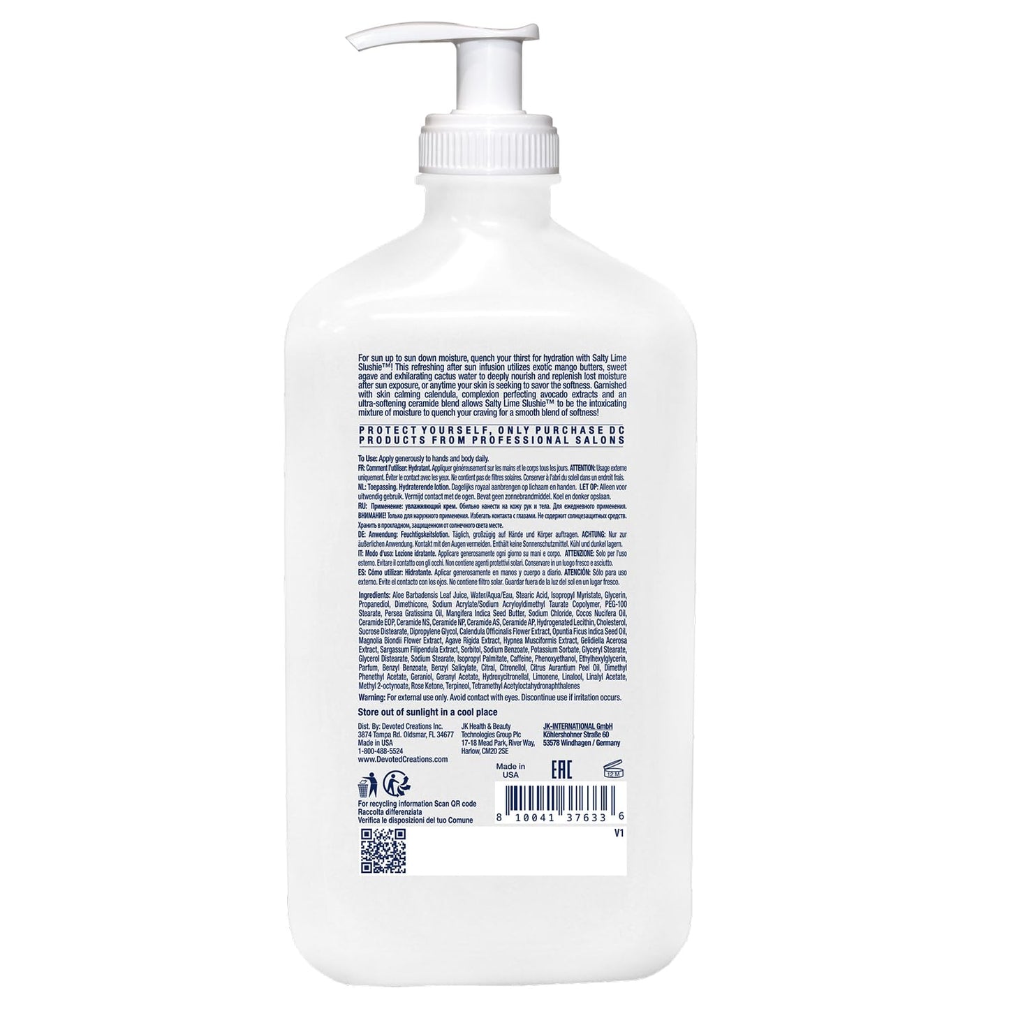 Devoted Creations Salty Lime Slushy - Skin Softening Super Smoothing After Sun Replenisher Beauty & Personal Care Devoted Creations