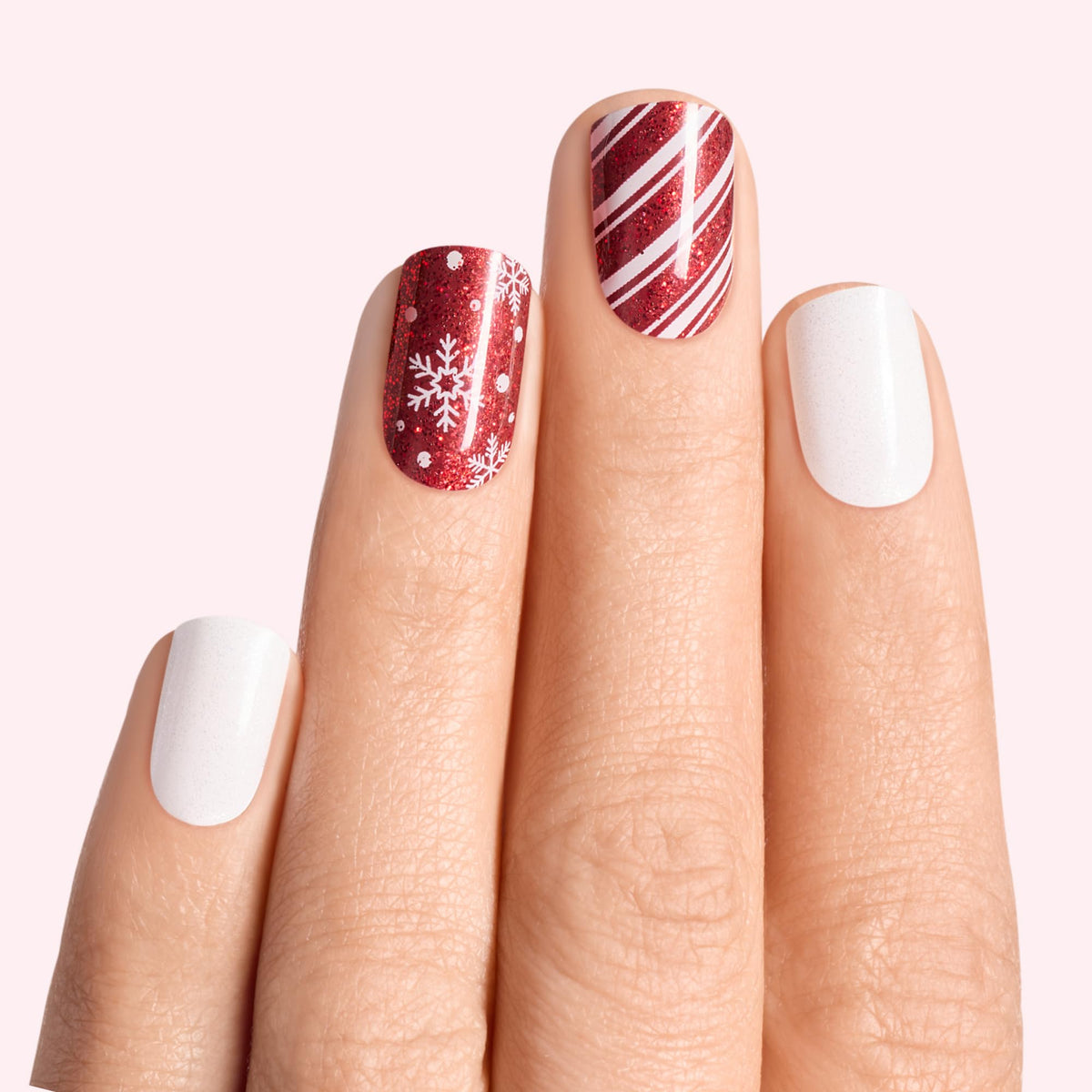 Dashing Diva Glaze Nail Strip Set - Gift Wrapped - Long Lasting, Chip Resistant, Semi-Cured Gel Nail Strips - Gel Set - 4-Piece Manicure Kit with 32