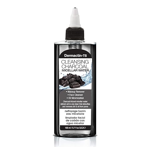 Dermactin-TS Cleansing Charcoal Micellar Water Makeup Remover - Face Cleanser and Oil Minimizer 5.7 Ounce Beauty & Personal Care Dermactin