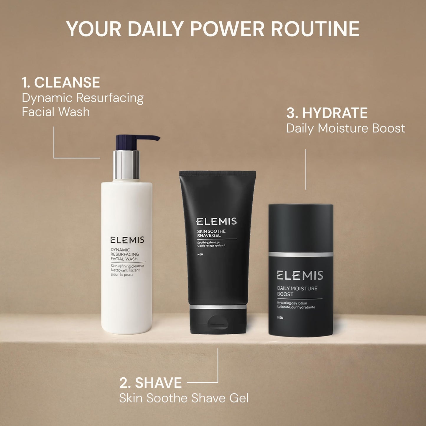 ELEMIS Daily Moisture Boost for Men - Lightweight Post-Shave Day Lotion Hydrates, Soothes, Nourishes, and Calms for Refreshed, Recharged Skin - 50 mL Beauty and Personal Care ELEMIS