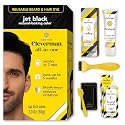 Reusable Hair & Beard Dye for Men - Jet Black 1.7 | Up to 5 Uses, 7 Minutes | Natural Gray Coverage, No-Drip Cream with SkinArmour® - Cleverman Beauty & Personal Care CLEVERMAN