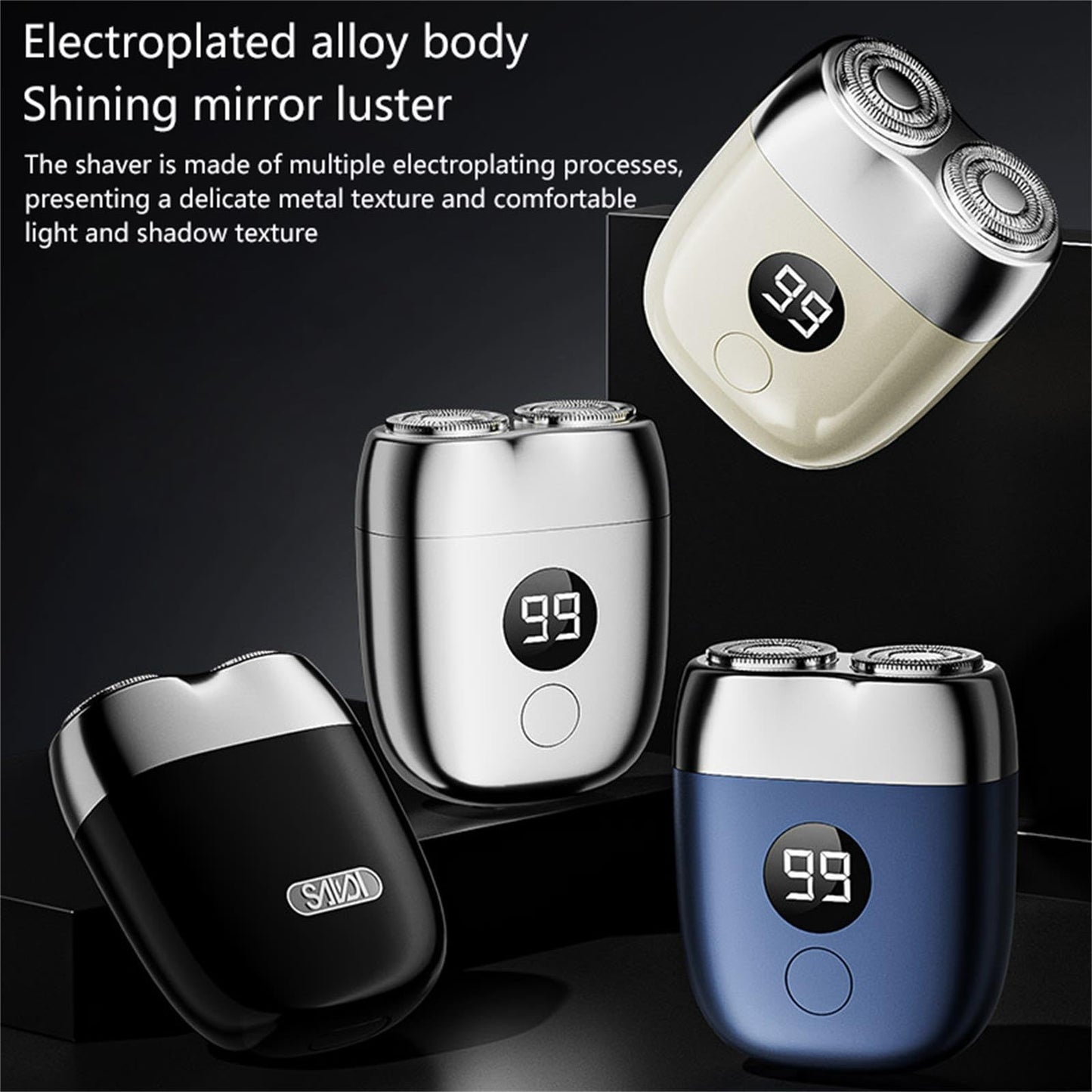 Electric Mini Shaver Pockets Razor Trimmer for Men, Portable Wet and Dry Cordless Rechargeable Shaver, Waterproof IPX7, Suitable for Travel, Car Beauty and Personal Care Xingyuei