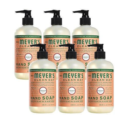 Mrs. MEYER'S CLEAN DAY Liquid Hand Soap Geranium 12.5 Fl Oz (Pack of 6) Beauty & Personal Care Mrs. MEYER'S