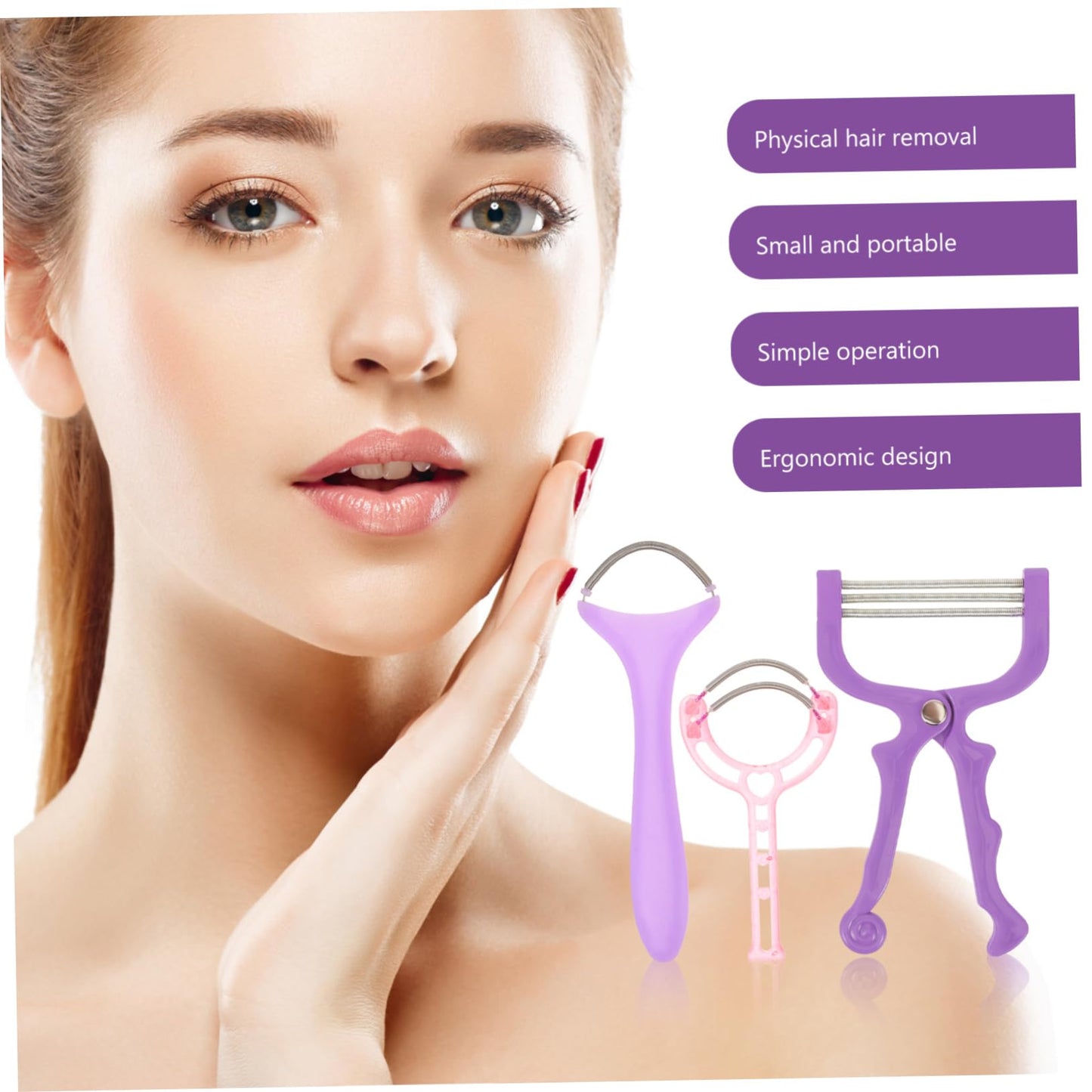 PartyKindom Portable Facial Hair Remover Epilator for Women Manual Spring Hair Removal Tool Random Color Easy to Use Beauty and Personal Care PartyKindom