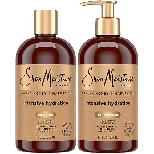 SheaMoisture Shampoo & Conditioner, Manuka Honey & Mafura Oil Intensive Hydration for Extra Dry, Damaged Hair, 13 Oz Ea Beauty & Personal Care Shea Moisture