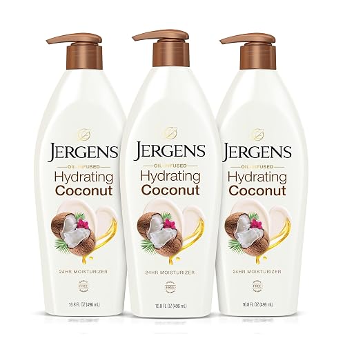 Jergens Hydrating Coconut Body Lotion for Dry to Extra Dry Skin, Moisturizer that Instantly Hydrates Skin with Coconut Oil, Dermatologist Tested, 16.8 Beauty & Personal Care Jergens