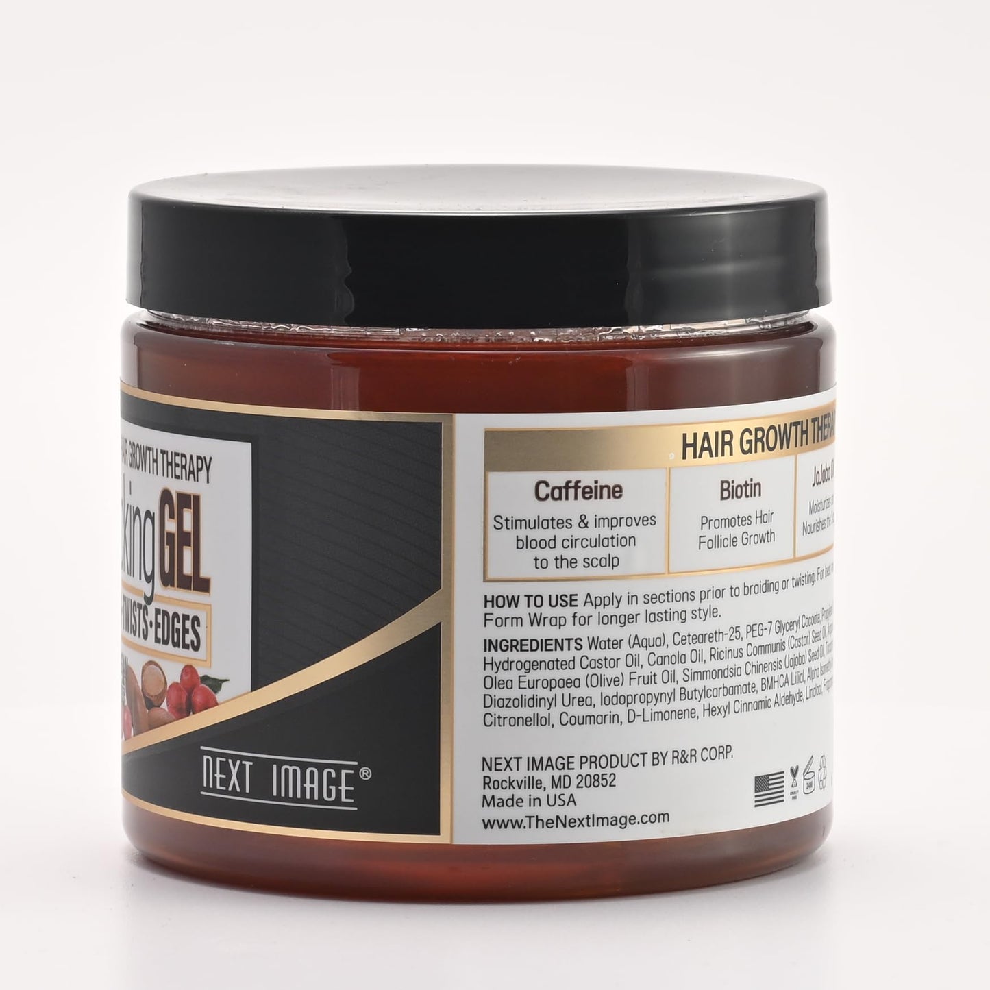 NEXT IMAGE Braid Locking Gel (Black Castor & Argan, 16 oz.) Beauty & Personal Care NEXT IMAGE