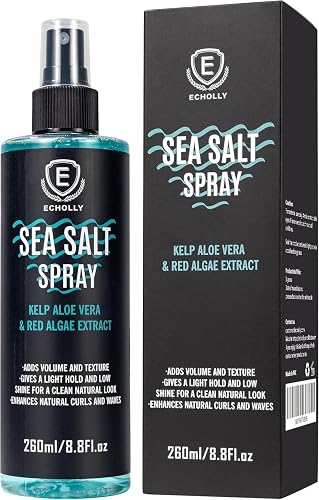 ECHOLLY Sea Salt Spray for Men & Women-Volumizing & Textuirzing With Kelp,Aloe Vera & Red Algae Extract-Matte Finish Lightweight for Natural Beach Beauty & Personal Care ECHOLLY