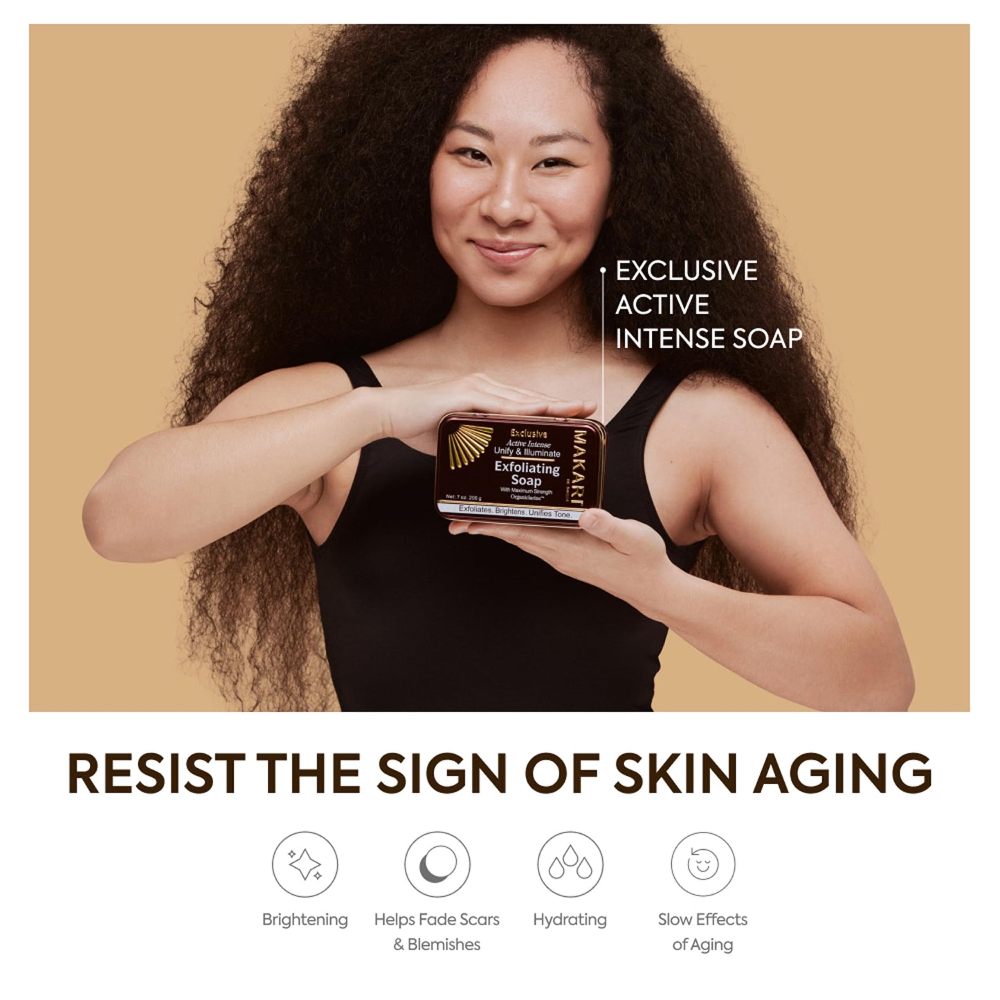 MAKARI Exclusive Active Intense Exfoliating Soap (7oz) | Unify & Illuminate | Advanced Brightening Bar for Dark Spots and Blemishes | Exfoliates Dead Beauty & Personal Care MAKARI