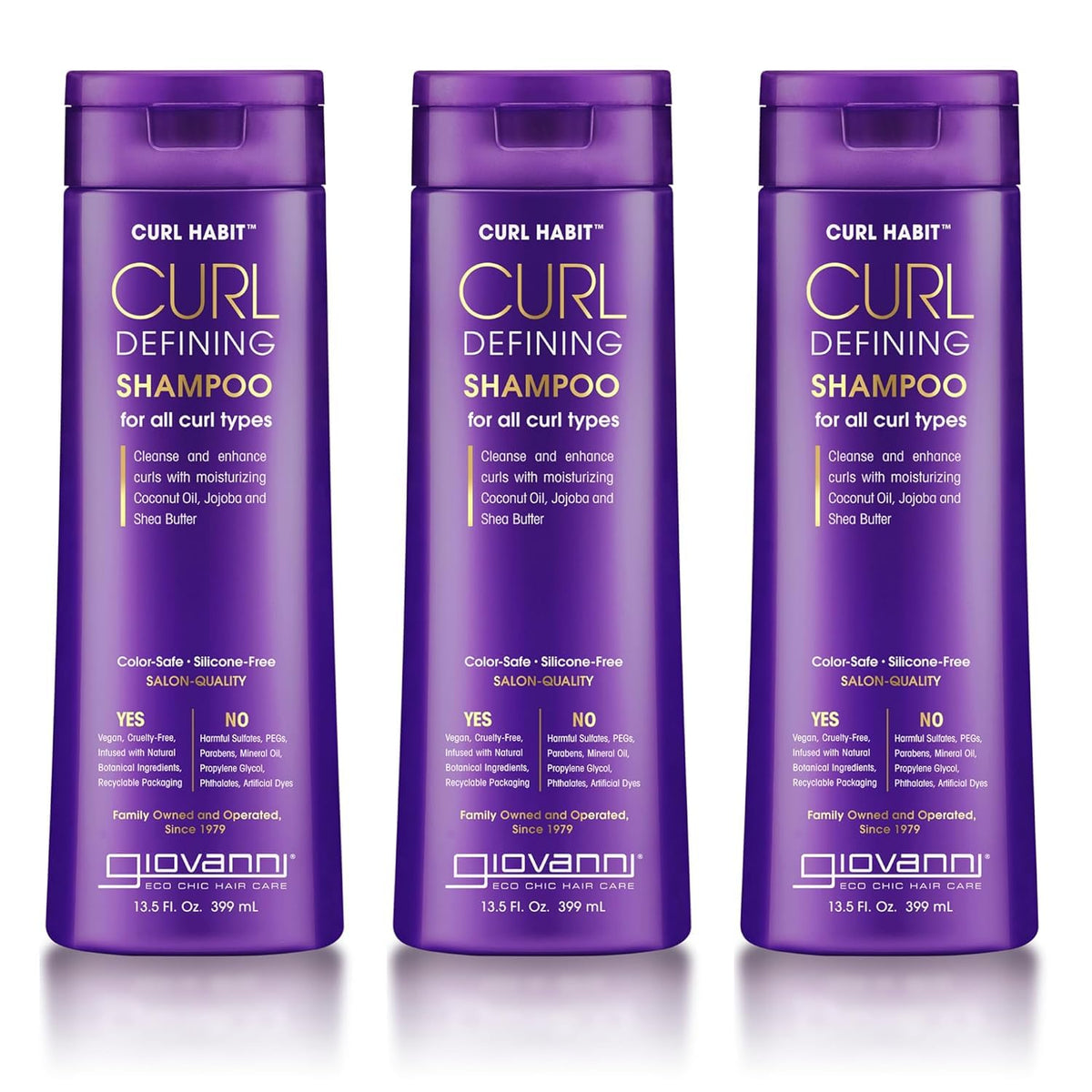 GIOVANNI Curl Habit Curl Defining Shampoo, All Types, Cruelty-Free, 13.5 oz