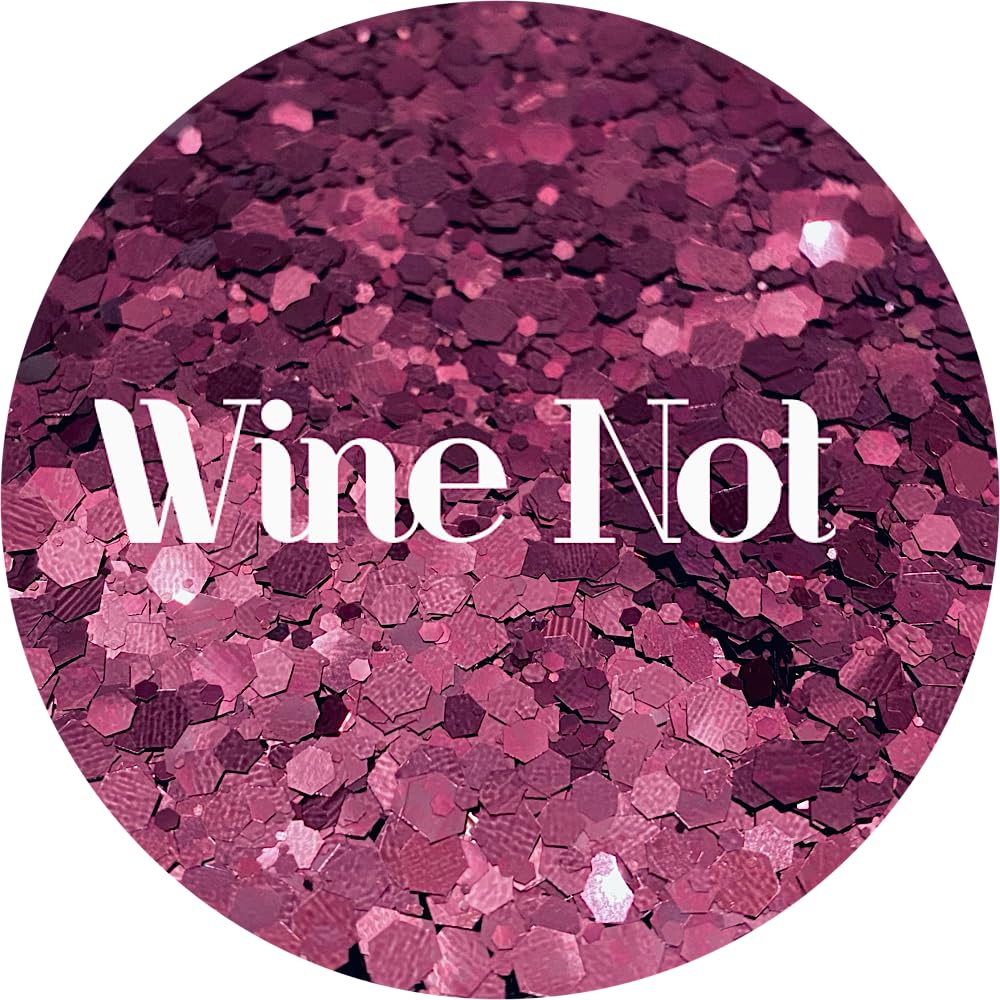 Burgundy Polyester Glitter | Craft Glitter | Glitter for Arts & Crafts | Tumblers | Cosmetics | Nails | Epoxy Resin Art | Slime | DIY | Body Glitter | Beauty & Personal Care Glitter Heart Co.