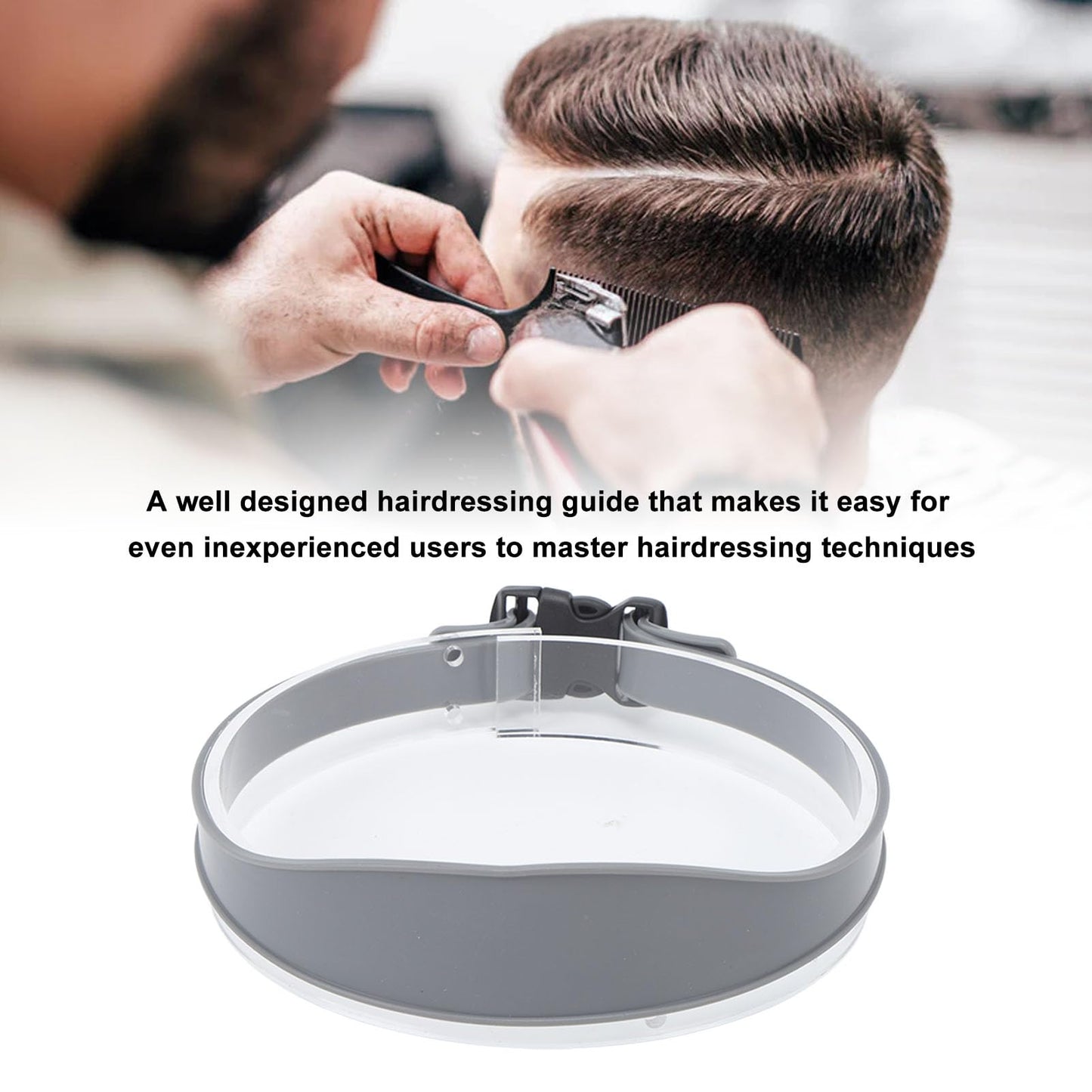 DIY Hair Trimming Template Haircut Band Breathable Curved Degion Silicone Home Hair Trimming Guide for Boys Men (Grey) Beauty and Personal Care Cyrank