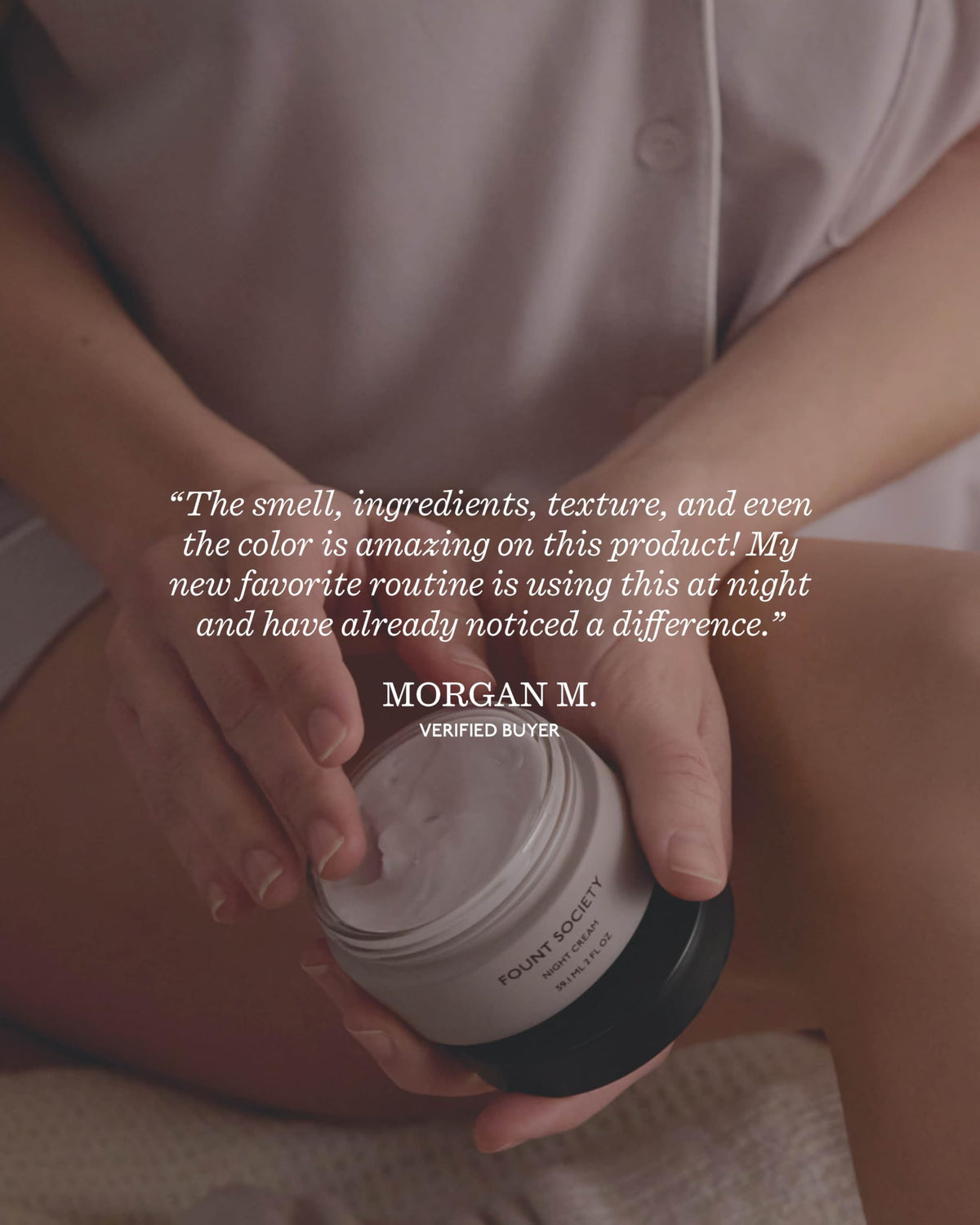 Fount Society Overnight Face Cream with Peptides and Hyaluronic Acid