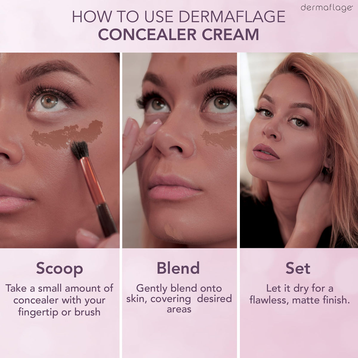 Waterproof Concealer Cream, Full Coverage Waterproof Makeup, Color Match Promise by Dermaflage, 6g/.2oz Beauty & Personal Care Dermaflage