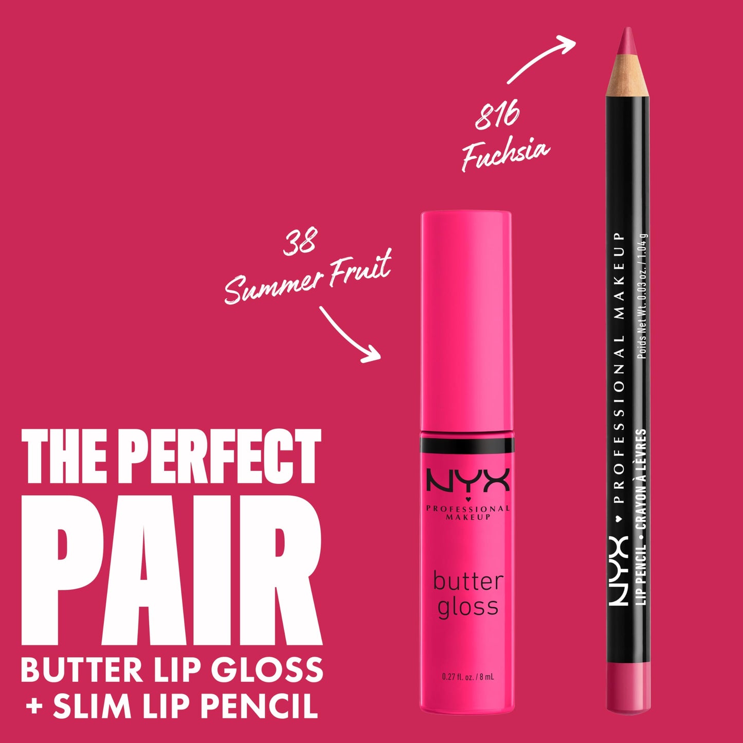 NYX PROFESSIONAL MAKEUP Butter Gloss, Non-Sticky Lip Gloss - Summer Fruit (Hot Pink) Beauty & Personal Care NYX PROFESSIONAL MAKEUP