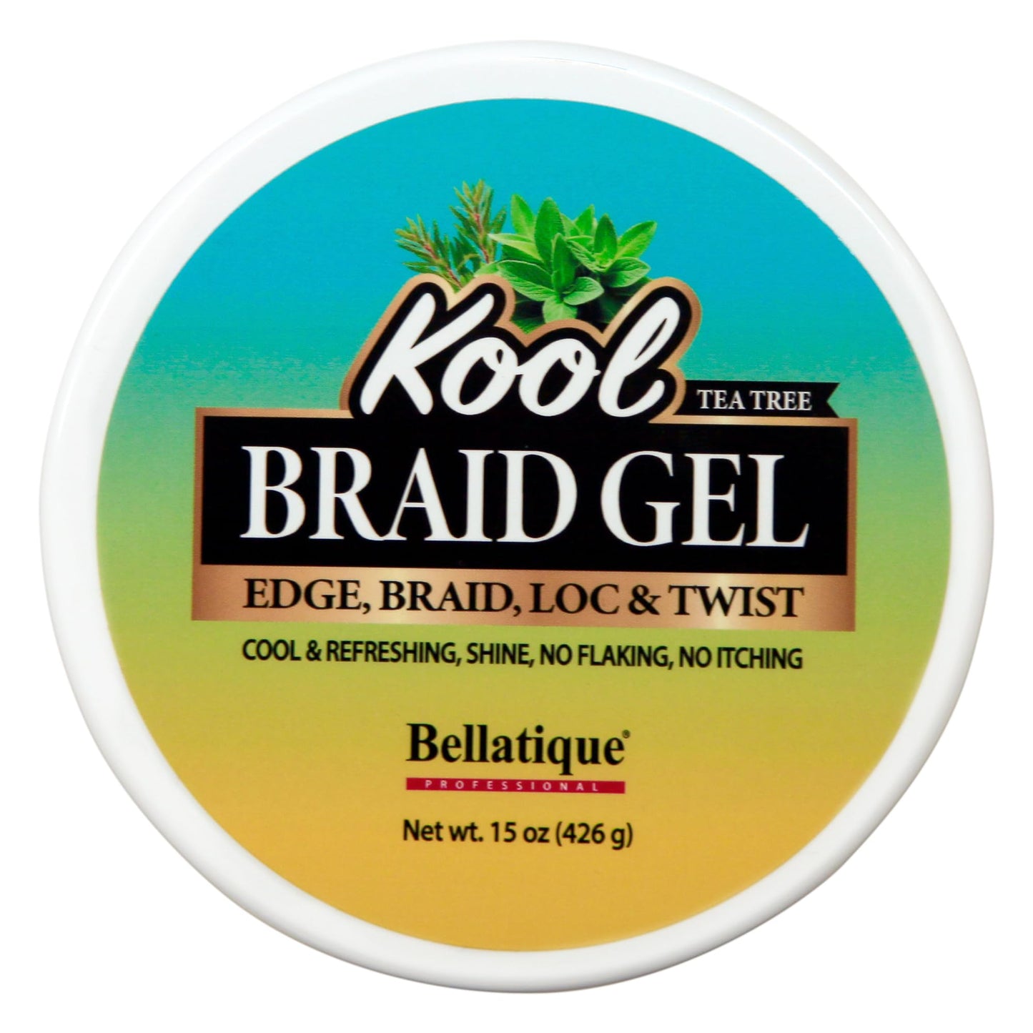 BELLATIQUE KOOL Braiding Gel Maximum Hold for LOC & Twist - No Flaking, No Whitening, Fast Drying, High Shine, Cool & Refreshing, Long Lasting Hold Beauty & Personal Care BELLATIQUE