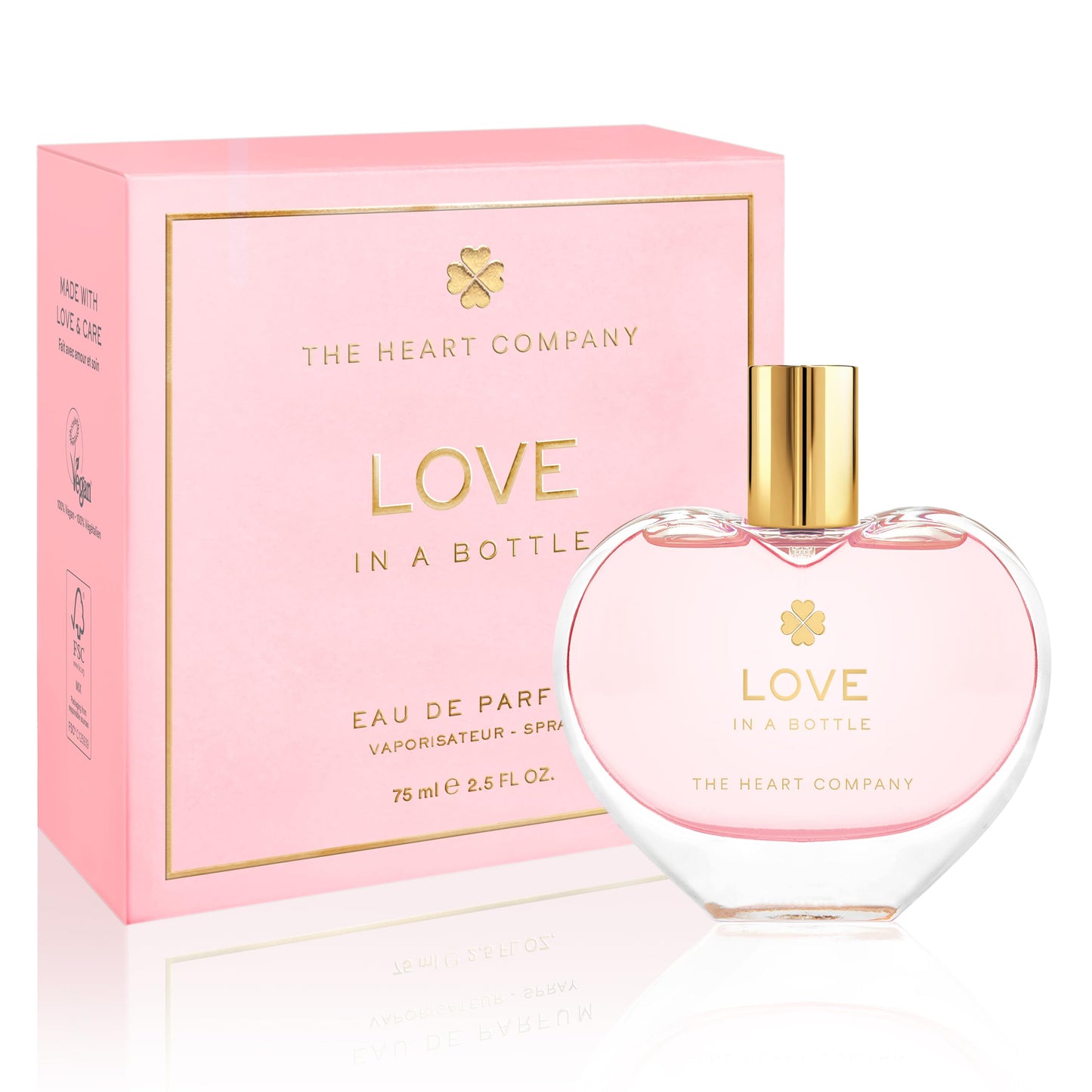 THE HEART COMPANY LOVE in a bottle | Floral & Sweet Perfume for Women | Vegan & Eco-friendly Women's Eau de Parfum | Romantic Fragrance for Her - 75ml Beauty & Personal Care THE HEART COMPANY