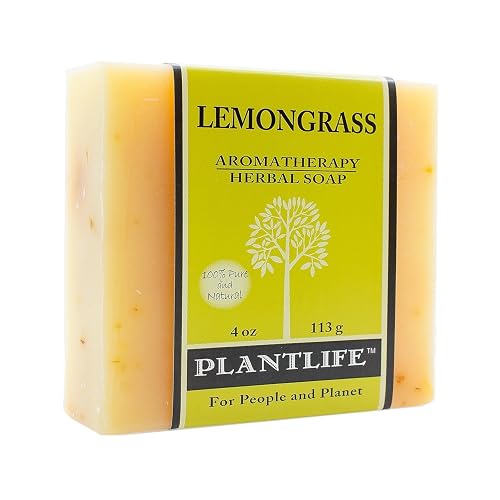 Plantlife Lemongrass Bar Soap - Moisturizing and Soothing Soap for Your Skin - Hand Crafted Using Plant-Based Ingredients - Made in California 4oz Bar Beauty & Personal Care Plantlife