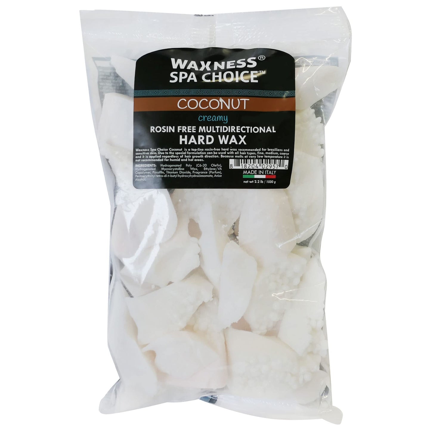 Waxness Spa Choice Rosin Free Coconut Waxing Kit with 2.2 Lb / 1 Kg Wax Bag Beauty and Personal Care Waxness