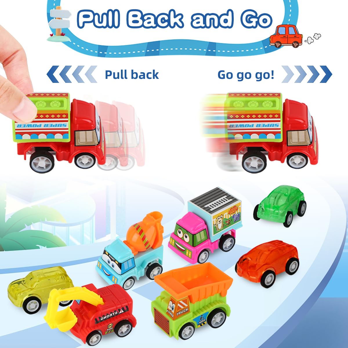 Bath Bombs for Kids with Toys Inside, 9 Pack Handmde Bath Bombs Set with Pull-Back Cars Inside, Rich Foam Color Bubble Set Boys Girls for Skin Beauty and Personal Care Excalla