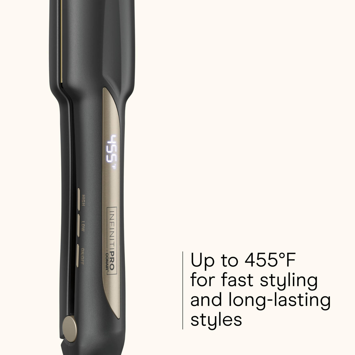 Conair Flat Iron, INFINITIPRO, Tourmaline Ceramic, 1.5" Digital